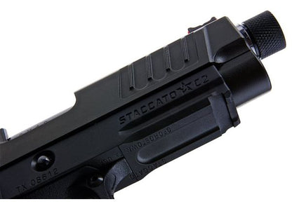 EMG 6mm プロショップ スタッカート C2 2011 RMR ス赤アウターバレル付き グリーンガスエアソフトピストル - BK (Army Armament X T8製)-AIRSOFT GOGO エアガン・サバゲー用品通販