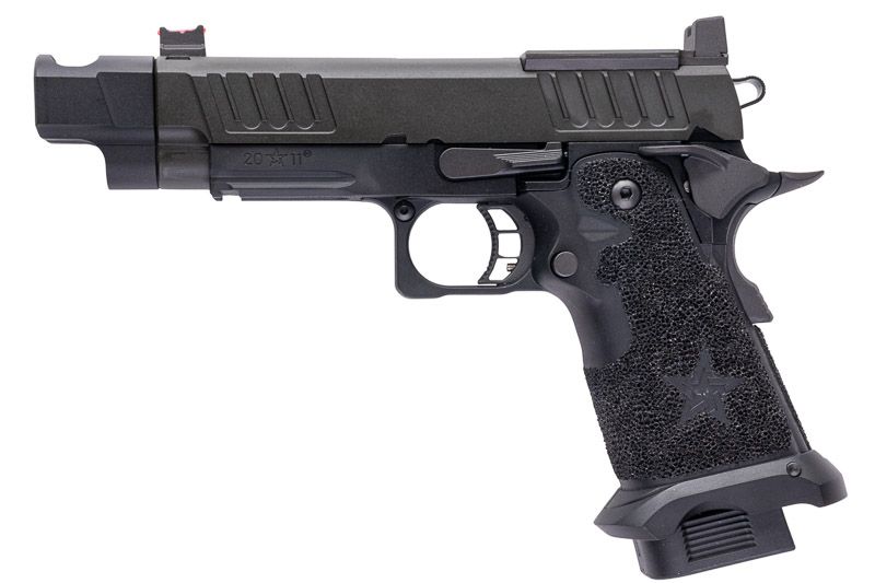 EMG 6mm プロショップ スタッカート C2、Comp SOC GBB ピストル、ハンドメイド スティップリング グリップ付き - BK (Army Armament 製)-AIRSOFT GOGO エアガン・サバゲー用品通販