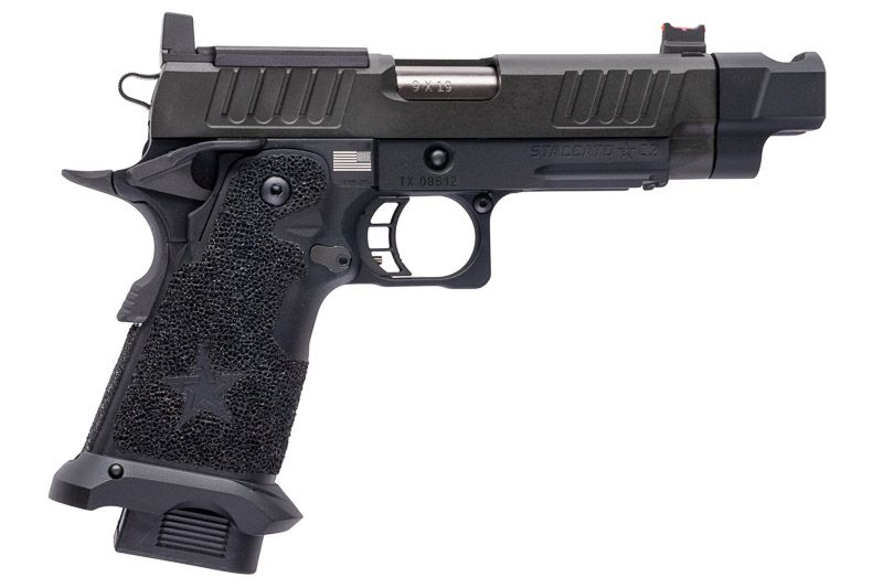 EMG 6mm プロショップ スタッカート C2、Comp SOC GBB ピストル、ハンドメイド スティップリング グリップ付き - BK (Army Armament 製)-AIRSOFT GOGO エアガン・サバゲー用品通販