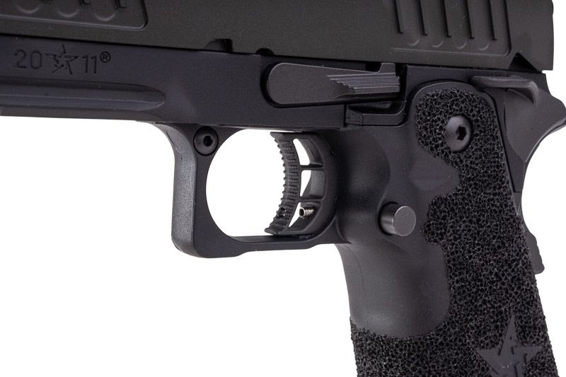EMG 6mm プロショップ スタッカート C2、Comp SOC GBB ピストル、ハンドメイド スティップリング グリップ付き - BK (Army Armament 製)-AIRSOFT GOGO エアガン・サバゲー用品通販