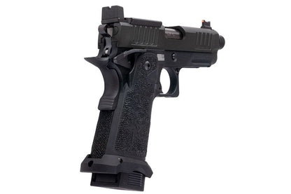EMG 6mm プロショップ スタッカート C2 GBB エアソフト ピストル、ハンドメイド スティップリング グリップ付き - BK (Army Armament 製)-AIRSOFT GOGO エアガン・サバゲー用品通販