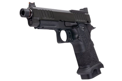 EMG 6mm プロショップ スタッカート C2 GBB エアソフト ピストル、ハンドメイド スティップリング グリップ付き - BK (Army Armament 製)-AIRSOFT GOGO エアガン・サバゲー用品通販