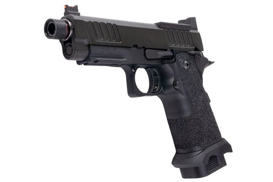 EMG 6mm プロショップ スタッカート XC GBB エアソフト ピストル、ハンドメイド スティップリング グリップ付き - BK (Army Armament 製)-AIRSOFT GOGO エアガン・サバゲー用品通販