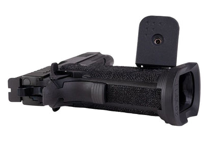 EMG 6mm プロショップ スタッカート XL GBB エアソフト ピストル、ハンドメイド スティップリング グリップ付き - BK (Army Armament 製)-AIRSOFT GOGO エアガン・サバゲー用品通販