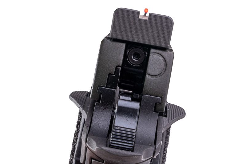 EMG 6mm プロショップ スタッカート XL GBB エアソフト ピストル、ハンドメイド スティップリング グリップ付き - BK (Army Armament 製)-AIRSOFT GOGO エアガン・サバゲー用品通販
