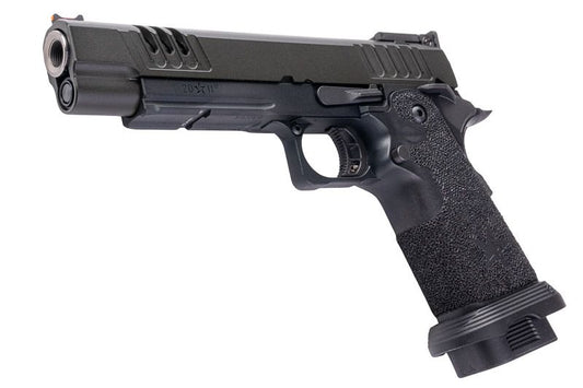 EMG 6mm プロショップ スタッカート XL GBB エアソフト ピストル、ハンドメイド スティップリング グリップ付き - BK (Army Armament 製)-AIRSOFT GOGO エアガン・サバゲー用品通販