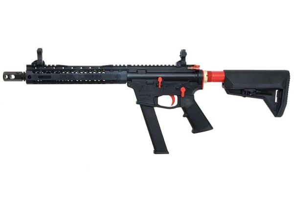 EMG ブラックレインオーディナンス エアソフト M4 9mm GBB ライフル（ロングバージョン、ブラック/赤）-AIRSOFT GOGO エアガン・サバゲー用品通販