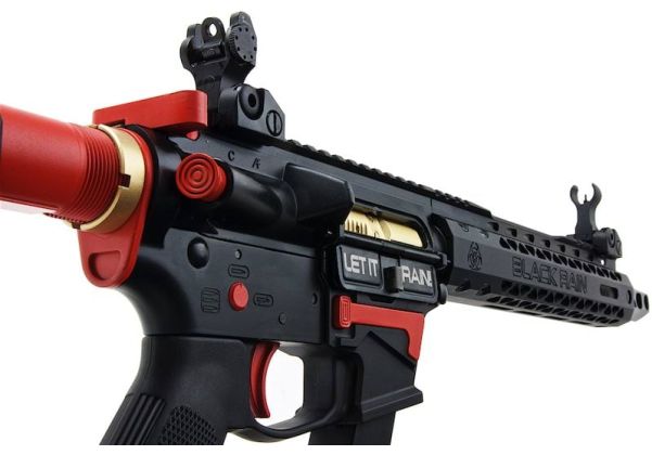 EMG ブラックレインオーディナンス エアソフト M4 9mm GBB ライフル（ロングバージョン、ブラック/赤）-AIRSOFT GOGO エアガン・サバゲー用品通販