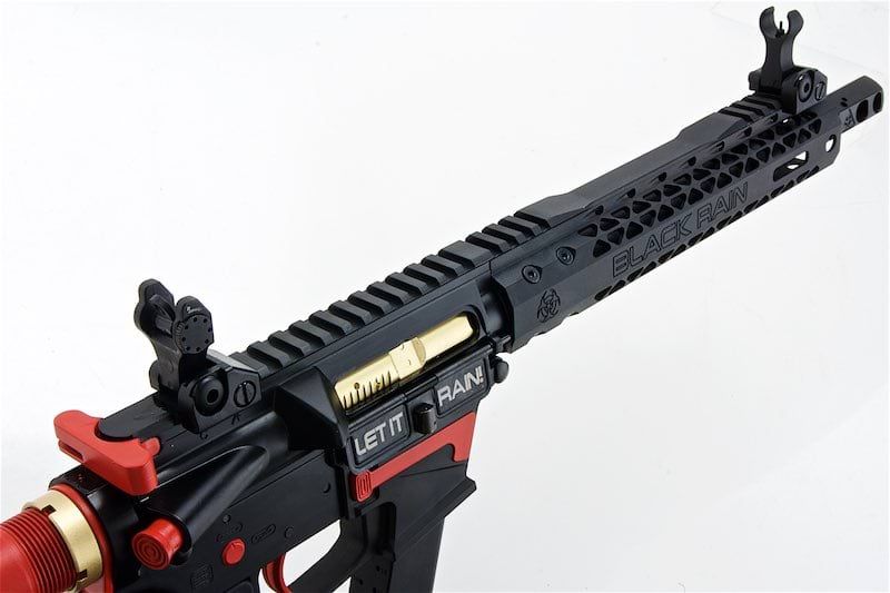 EMG ブラックレインオーディナンス エアソフト M4 9mm GBB ライフル（ロングバージョン、ブラック/赤）-AIRSOFT GOGO エアガン・サバゲー用品通販