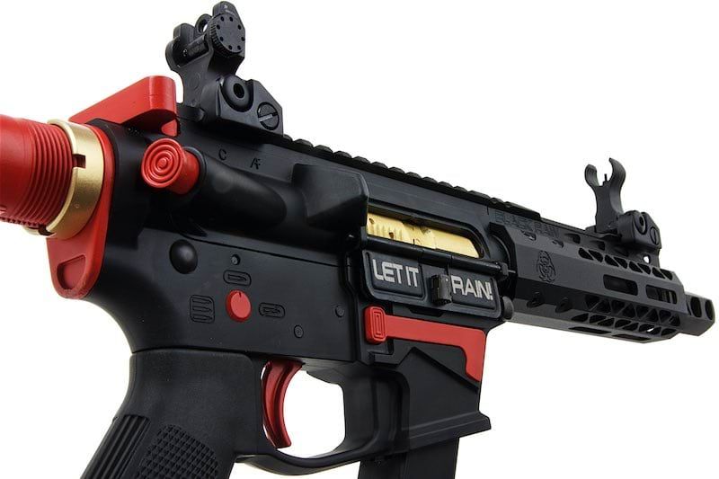 EMG ブラックレインオーディナンス エアソフト M4 9mm GBB ライフル（ショートバージョン、ブラック/赤）-AIRSOFT GOGO エアガン・サバゲー用品通販
