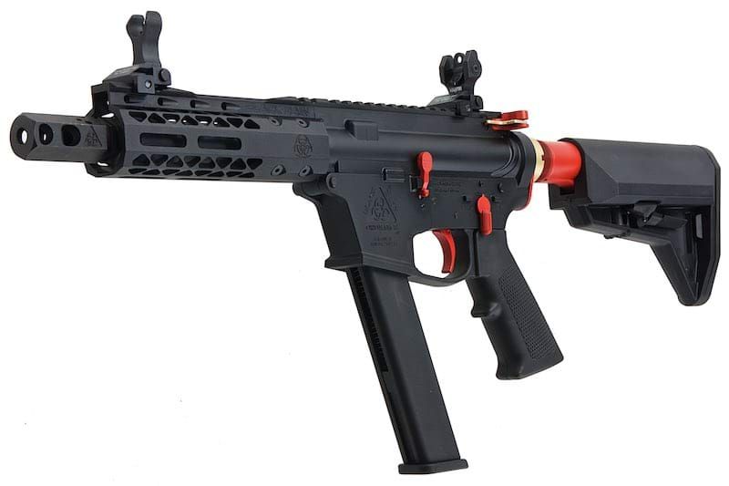 EMG ブラックレインオーディナンス エアソフト M4 9mm GBB ライフル（ショートバージョン、ブラック/赤）-AIRSOFT GOGO エアガン・サバゲー用品通販