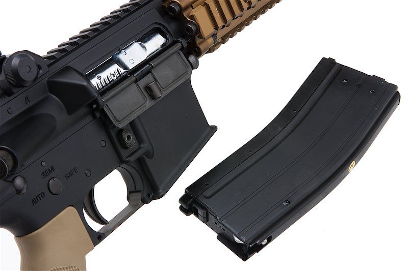 EMG Coltライセンス取得済み Daniel Defense 9インチ MK18 GBBR エアソフト M4 - BK/DE (King Arms製)-AIRSOFT GOGO エアガン・サバゲー用品通販