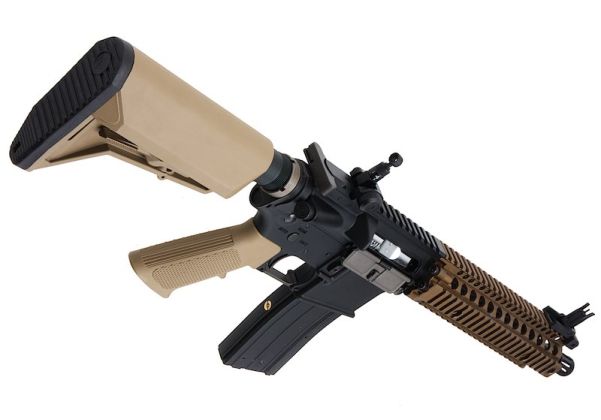EMG Coltライセンス取得済み Daniel Defense 9インチ MK18 GBBR エアソフト M4 - BK/DE (King Arms製)-AIRSOFT GOGO エアガン・サバゲー用品通販