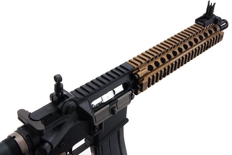 EMG Coltライセンス取得済み Daniel Defense 9インチ MK18 GBBR エアソフト M4 - BK/DE (King Arms製)-AIRSOFT GOGO エアガン・サバゲー用品通販