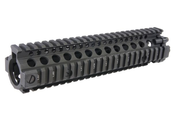EMG ダニエルディフェンス 9.5インチ M4A1 RIS II エアソフトハンドガード (CNCアルミニウム / アルミ) - ブラック-AIRSOFT GOGO エアガン・サバゲー用品通販