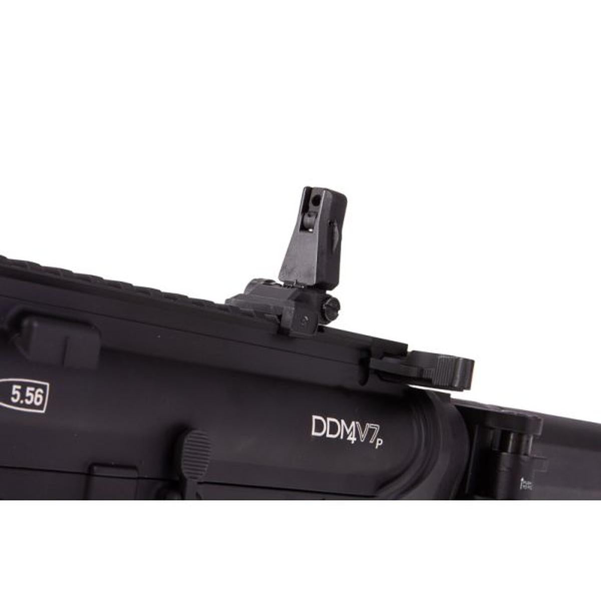 EMG DDM4 V7P AEG エアソフト ライフル (EDGE II ギアボックス、MICRO FET 使用) - ブラック (APS 製)-AIRSOFT GOGO エアガン・サバゲー用品通販