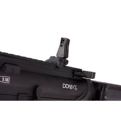 EMG DDM4 V7P AEG エアソフト ライフル (EDGE II ギアボックス、MICRO FET 使用) - ブラック (APS 製)-AIRSOFT GOGO エアガン・サバゲー用品通販