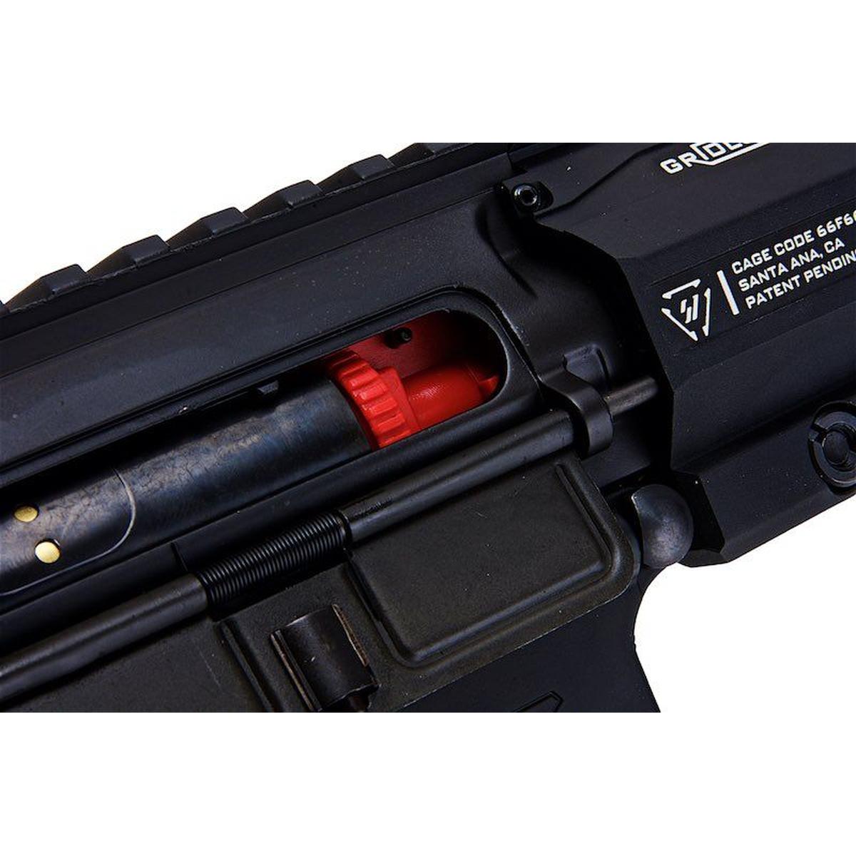 EMG GRIDLOK 8.5 インチ ライトレール AEG エアソフト ライフル (ブラック、ストライク インダストリーズ ライセンス、KING ARMS 製)-AIRSOFT GOGO エアガン・サバゲー用品通販