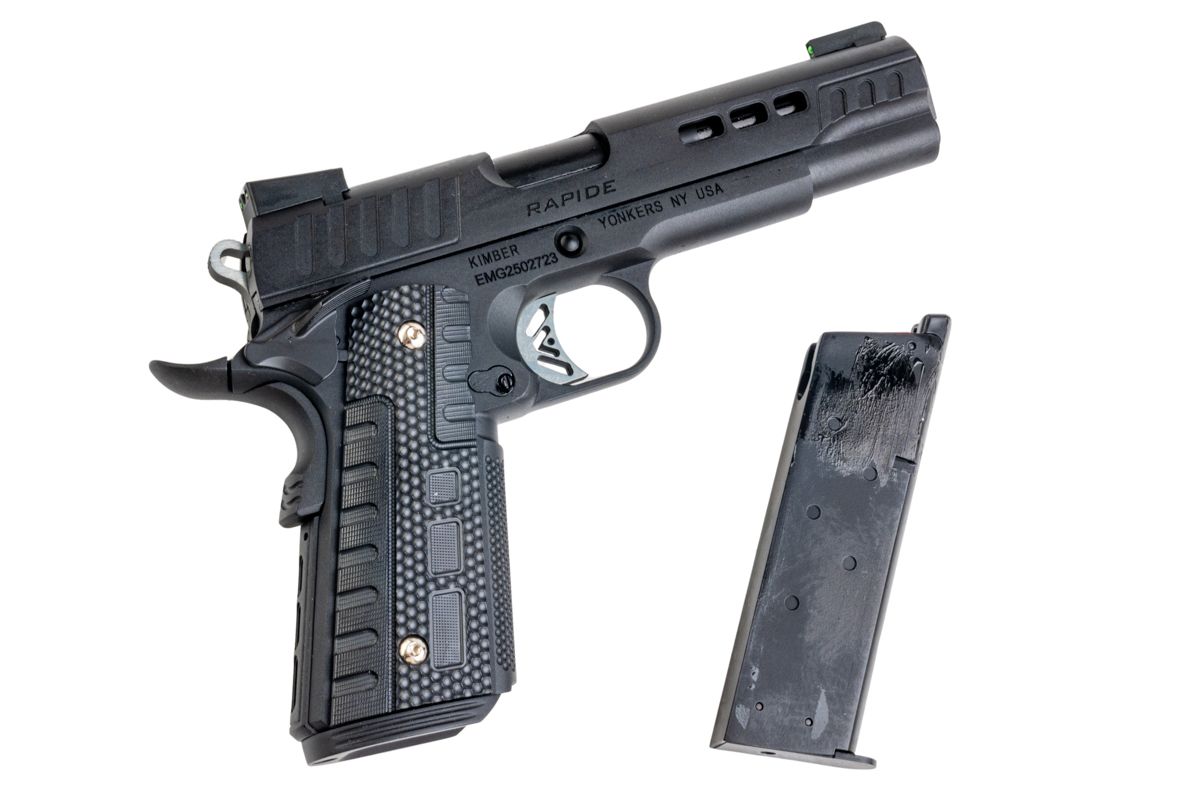 EMG キンバー 1911 ラピード ダスク GBB エアソフトピストル - ブラック (スタンダード) (AW Custom製)-AIRSOFT GOGO エアガン・サバゲー用品通販