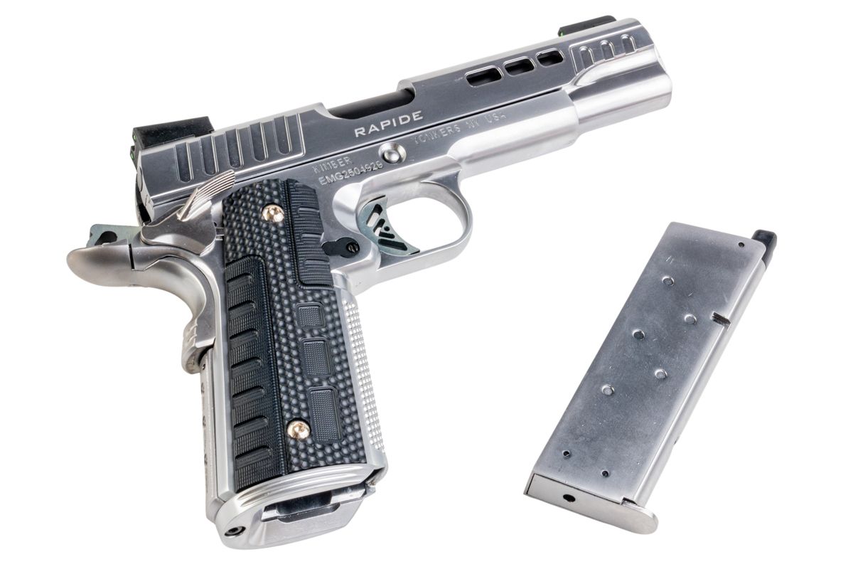 EMG キンバー 1911 ラピード フロスト GBB エアソフトピストル - 銀(ぎん) (スタンダード) (AW Custom製)-AIRSOFT GOGO エアガン・サバゲー用品通販