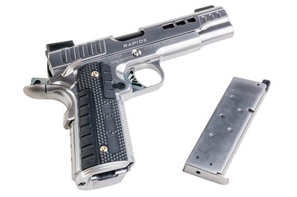 EMG キンバー 1911 ラピード フロスト GBB エアソフトピストル - 銀(ぎん) (スタンダード) (AW Custom製)-AIRSOFT GOGO エアガン・サバゲー用品通販