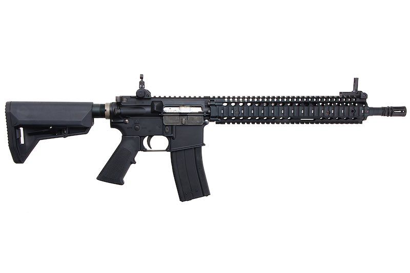 EMG コルト ダニエルディフェンス 12.5インチ M4A1 SOPMOD ブロック2 エアソフト M4 GBB ライフル - BK (KING ARMS製)-AIRSOFT GOGO エアガン・サバゲー用品通販