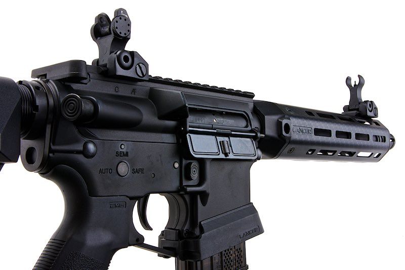 EMG Lancer Systemsライセンス取得済みL15 Defense AEGエアソフトライフル（フェイクカーボンハンドガード/8インチ）by King Arms-AIRSOFT GOGO エアガン・サバゲー用品通販