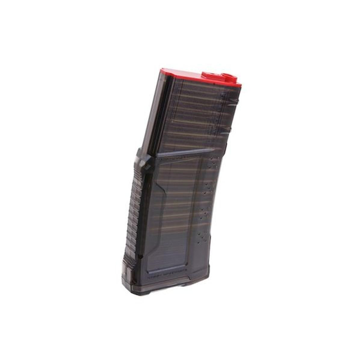 EMG M4 AEG マガジン (250 発、STRIKE INDUSTRIES ライセンス) KING ARMS 製 - ブラック (クリアバージョン)-AIRSOFT GOGO エアガン・サバゲー用品通販