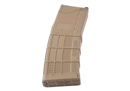 EMG ランサーシステム L5AWM V2 35rds ガスマグ マルイ MWS GBBR by Angry Gun (5.56 タイプ、Opqaue FDE)-AIRSOFT GOGO エアガン・サバゲー用品通販