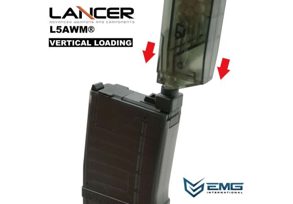 EMG ランサーシステム L5AWM V2 35rds ガスマグ マルイ MWS GBBR by Angry Gun (5.56 タイプ、Opqaue FDE)-AIRSOFT GOGO エアガン・サバゲー用品通販