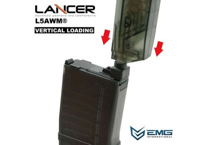 EMG ランサーシステム L5AWM V2 35rds ガスマグ マルイ MWS GBBR by Angry Gun (5.56 タイプ、Opqaue FDE)-AIRSOFT GOGO エアガン・サバゲー用品通販