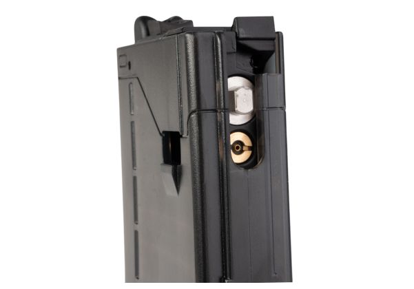 EMG ランサー システムズ L5AWM V2 35 発ガスマガジン マルイ MWS GBBR 用 ANGRY GUN 製 (5.56 タイプ、半透明スモーク)-AIRSOFT GOGO エアガン・サバゲー用品通販