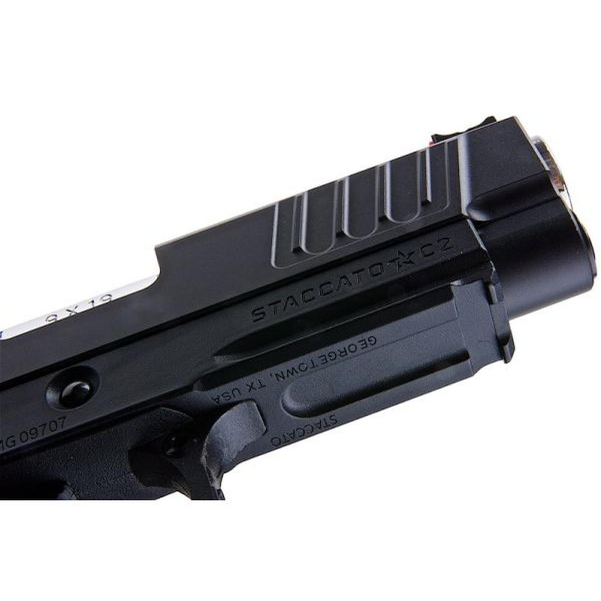 EMG STACCATO ライセンス C2 コンパクト 2011 GBB エアソフト ピストル (モデル: VIP グリップ / CNC / グリーン ガス)-AIRSOFT GOGO エアガン・サバゲー用品通販