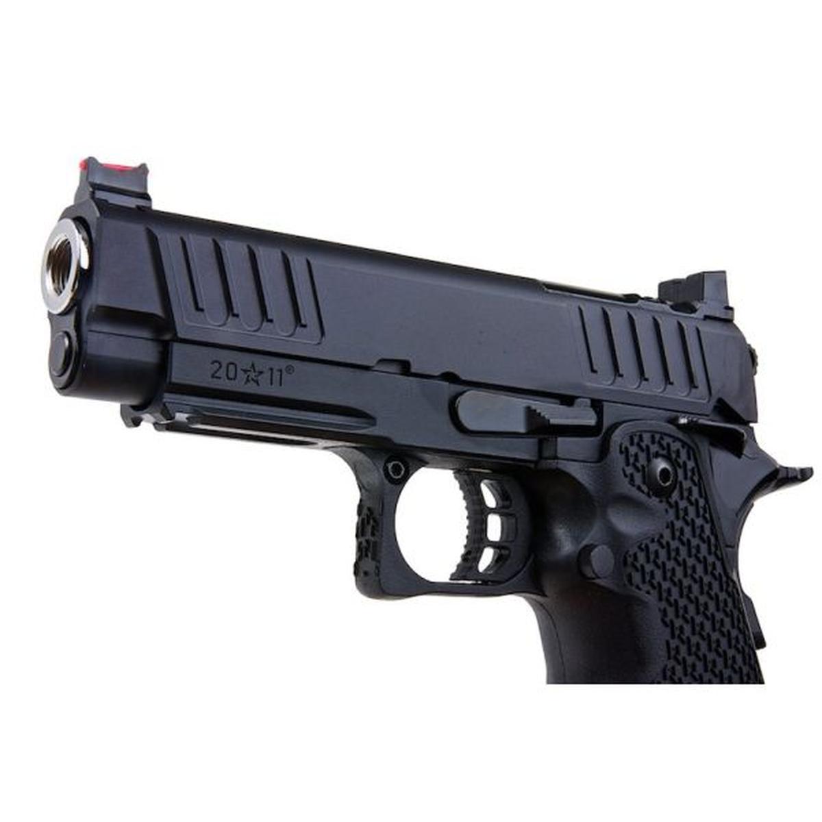 EMG STACCATO ライセンス C2 コンパクト 2011 GBB エアソフト ピストル (モデル: VIP グリップ / CNC / グリーン ガス)-AIRSOFT GOGO エアガン・サバゲー用品通販