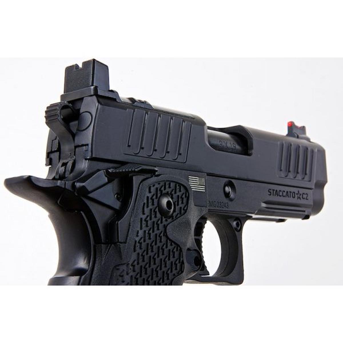 EMG STACCATO ライセンス C2 コンパクト 2011 GBB エアソフト ピストル (モデル: VIP グリップ / スタンダード / グリーン ガス)-AIRSOFT GOGO エアガン・サバゲー用品通販