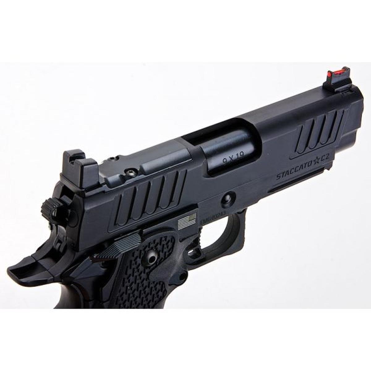 EMG STACCATO ライセンス C2 コンパクト 2011 GBB エアソフト ピストル (モデル: VIP グリップ / スタンダード / グリーン ガス)-AIRSOFT GOGO エアガン・サバゲー用品通販
