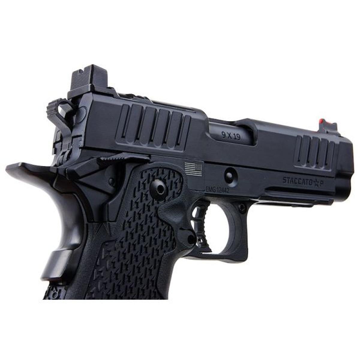 EMG STACCATO ライセンス P 2011 GBB エアソフト ピストル (モデル: VIP グリップ / 標準 / グリーン ガス)-AIRSOFT GOGO エアガン・サバゲー用品通販