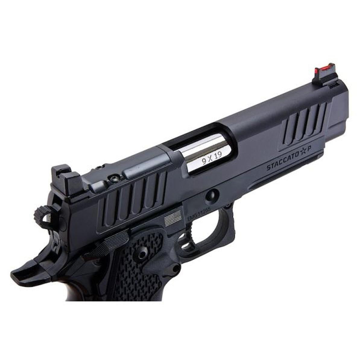 EMG STACCATO ライセンス P 2011 GBB エアソフト ピストル (モデル: VIP グリップ / CNC / グリーン ガス)-AIRSOFT GOGO エアガン・サバゲー用品通販