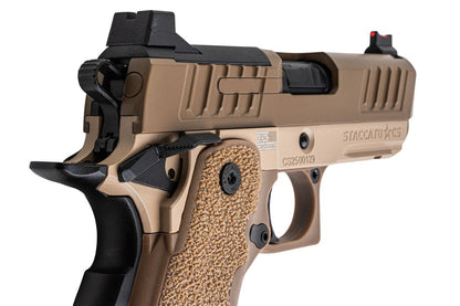 EMG Staccato ライセンス取得済み CS Compact 2011 GBB エアソフトピストル (モデル: Master Grip / Standard / Green Gas) - DE-AIRSOFT GOGO エアガン・サバゲー用品通販