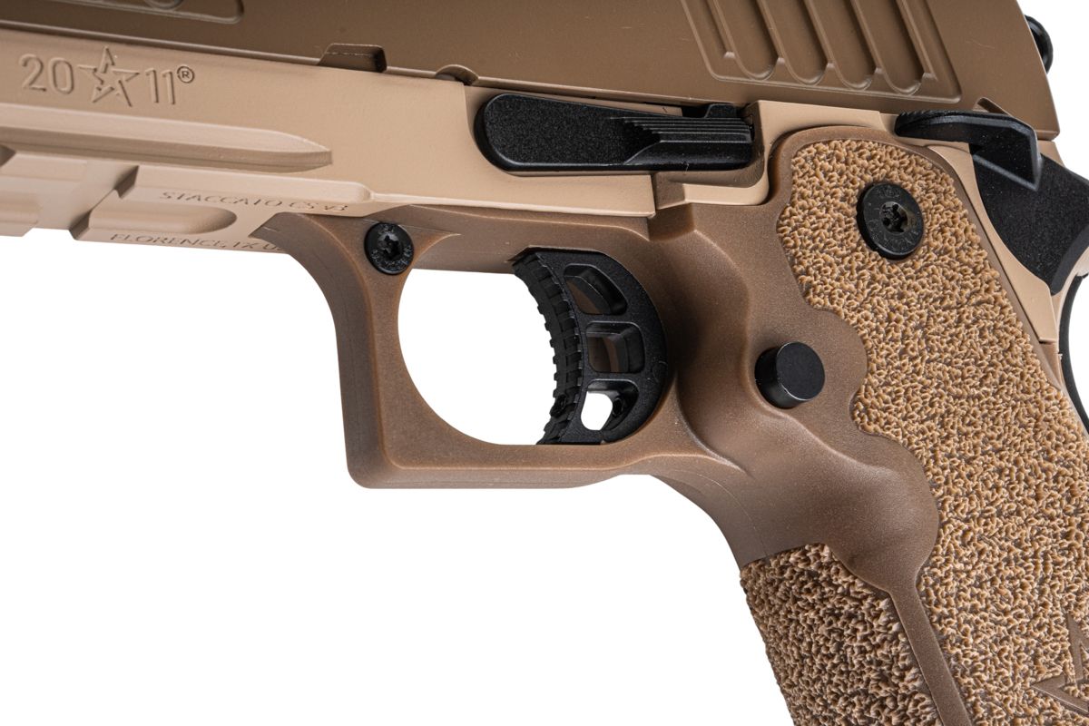 EMG Staccato ライセンス取得済み CS Compact 2011 GBB エアソフトピストル (モデル: Master Grip / Standard / Green Gas) - DE-AIRSOFT GOGO エアガン・サバゲー用品通販