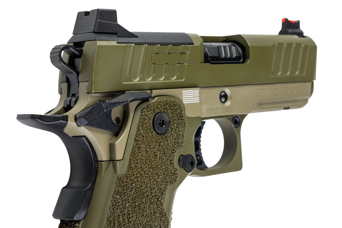 EMG Staccato ライセンス取得済み CS Compact 2011 GBB エアソフトピストル (モデル: Master Grip / Standard / Green Gas) - GN-AIRSOFT GOGO エアガン・サバゲー用品通販