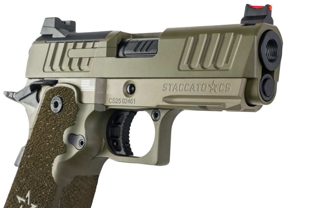 EMG Staccato ライセンス取得済み CS Compact 2011 GBB エアソフトピストル (モデル: Master Grip / Standard / Green Gas) - GN-AIRSOFT GOGO エアガン・サバゲー用品通販