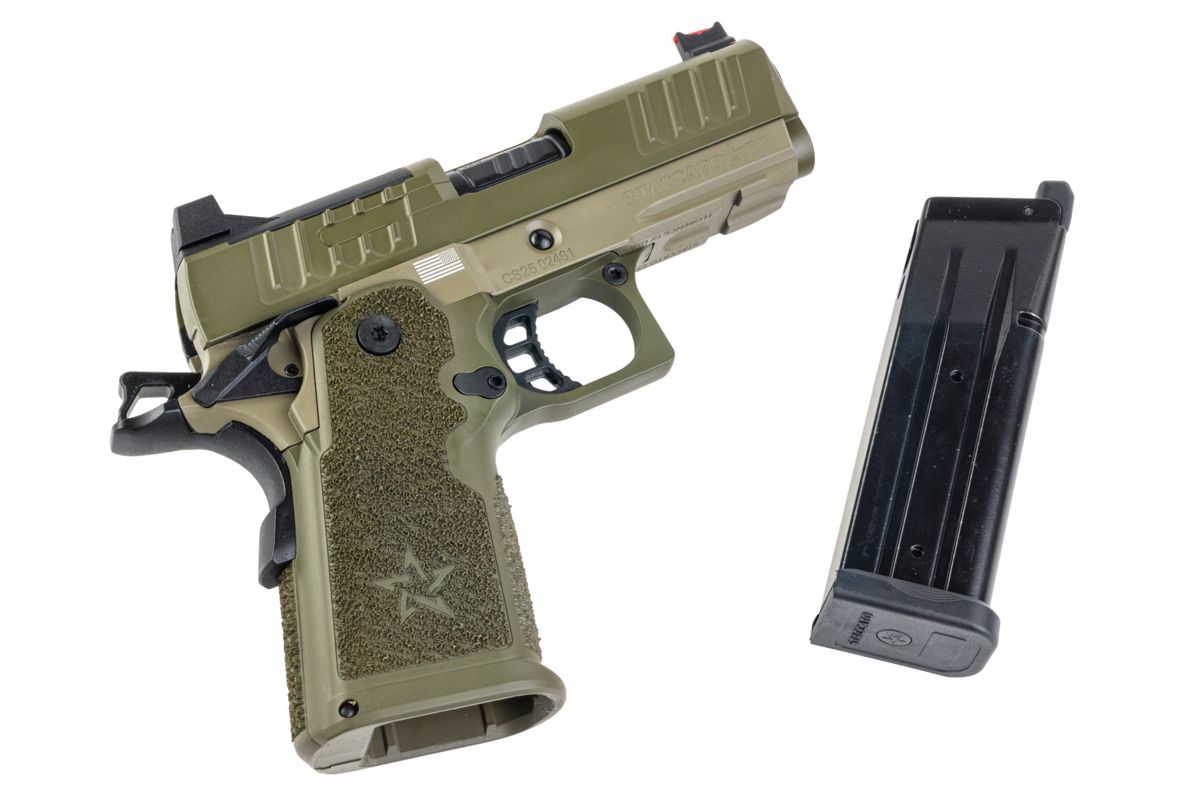 EMG Staccato ライセンス取得済み CS Compact 2011 GBB エアソフトピストル (モデル: Master Grip / Standard / Green Gas) - GN-AIRSOFT GOGO エアガン・サバゲー用品通販