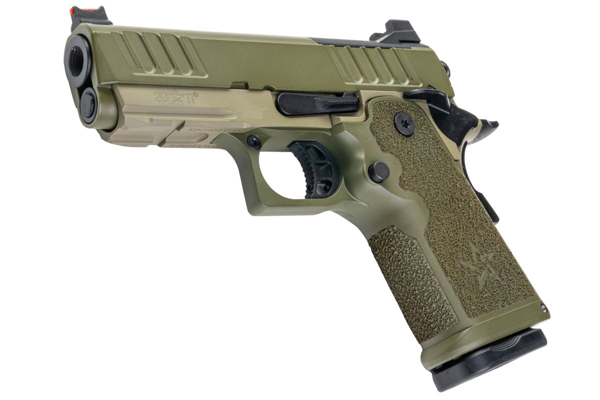 EMG Staccato ライセンス取得済み CS Compact 2011 GBB エアソフトピストル (モデル: Master Grip / Standard / Green Gas) - GN-AIRSOFT GOGO エアガン・サバゲー用品通販