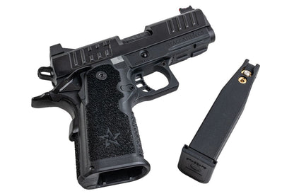 EMG Staccato ライセンス取得済み CS Compact 2011 GBB エアソフトピストル (モデル: マスターグリップ / CNC / グリーンガス) - BK-AIRSOFT GOGO エアガン・サバゲー用品通販