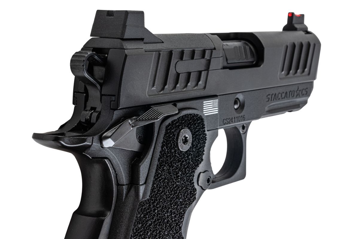 EMG Staccato ライセンス取得済み CS Compact 2011 GBB エアソフトピストル (モデル: マスターグリップ / CNC / グリーンガス) - BK-AIRSOFT GOGO エアガン・サバゲー用品通販