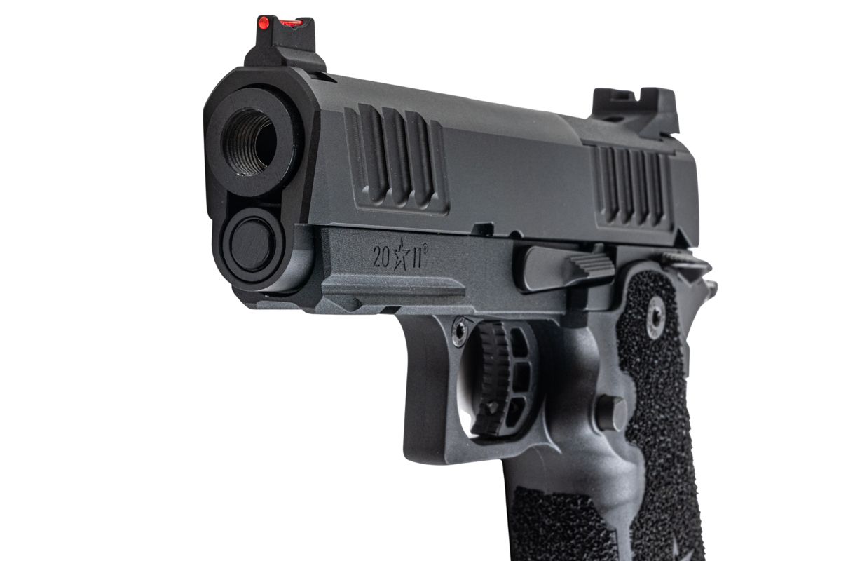 EMG Staccato ライセンス取得済み CS Compact 2011 GBB エアソフトピストル (モデル: マスターグリップ / CNC / グリーンガス) - BK-AIRSOFT GOGO エアガン・サバゲー用品通販