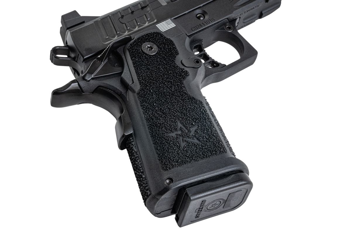 EMG Staccato ライセンス取得済み CS Compact 2011 GBB エアソフトピストル (モデル: マスターグリップ / CNC / グリーンガス) - BK-AIRSOFT GOGO エアガン・サバゲー用品通販