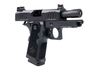 EMG Staccato ライセンス取得済み CS Compact 2011 GBB エアソフトピストル（モデル：マスターグリップ／スタンダード／グリーンガス） - ブラック-AIRSOFT GOGO エアガン・サバゲー用品通販
