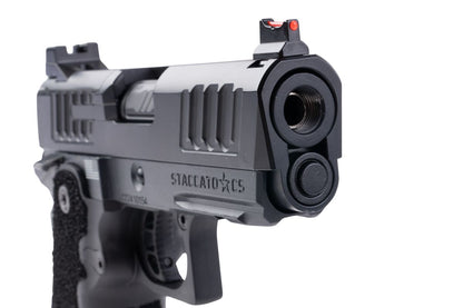 EMG Staccato ライセンス取得済み CS Compact 2011 GBB エアソフトピストル（モデル：マスターグリップ／スタンダード／グリーンガス） - ブラック-AIRSOFT GOGO エアガン・サバゲー用品通販